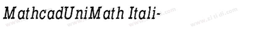 MathcadUniMath Itali字体转换